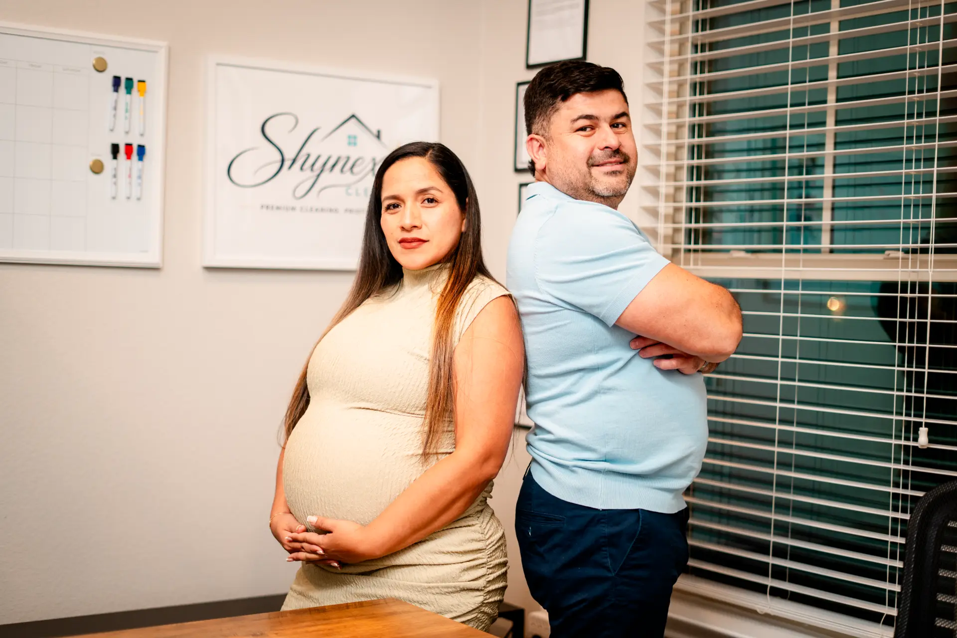 Shynex Cleaning founders in their Austin office